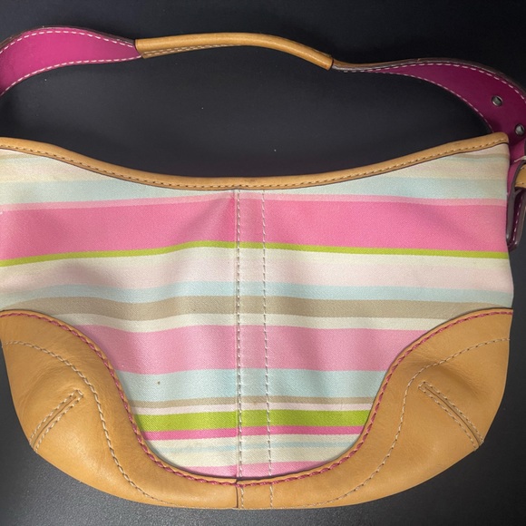 COACH pastel stripe Soho purse - Picture 3 of 10